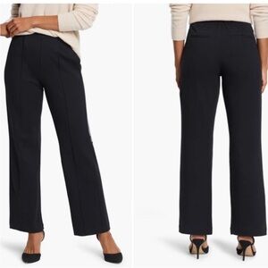 NIC+ZOE Black Wide Leg Knit Pull On Pants High-Waisted